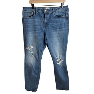 Universal Thread Women High Rise Skinny Distressed Jeans 16/33R Blue Denim